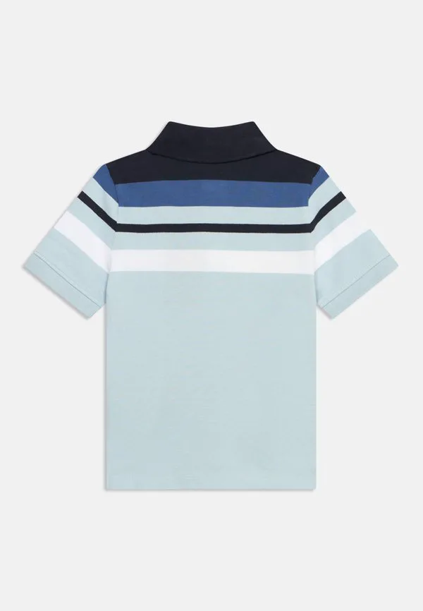 Футболка-Поло унисекс с полосатым узором Lyle & Scott, Opal Blue — фото 2