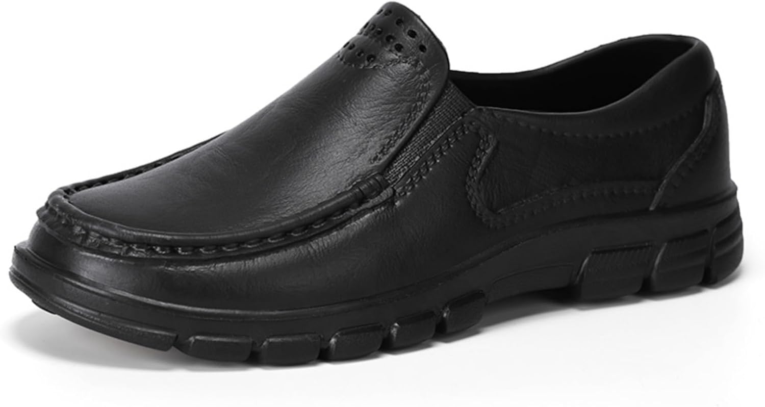 

Мужские кожаные лоферы без шнурков, Повседневная офисная обувь, Удобные прогулочные туфли для мужчин на каждый день Kelibasi, черный