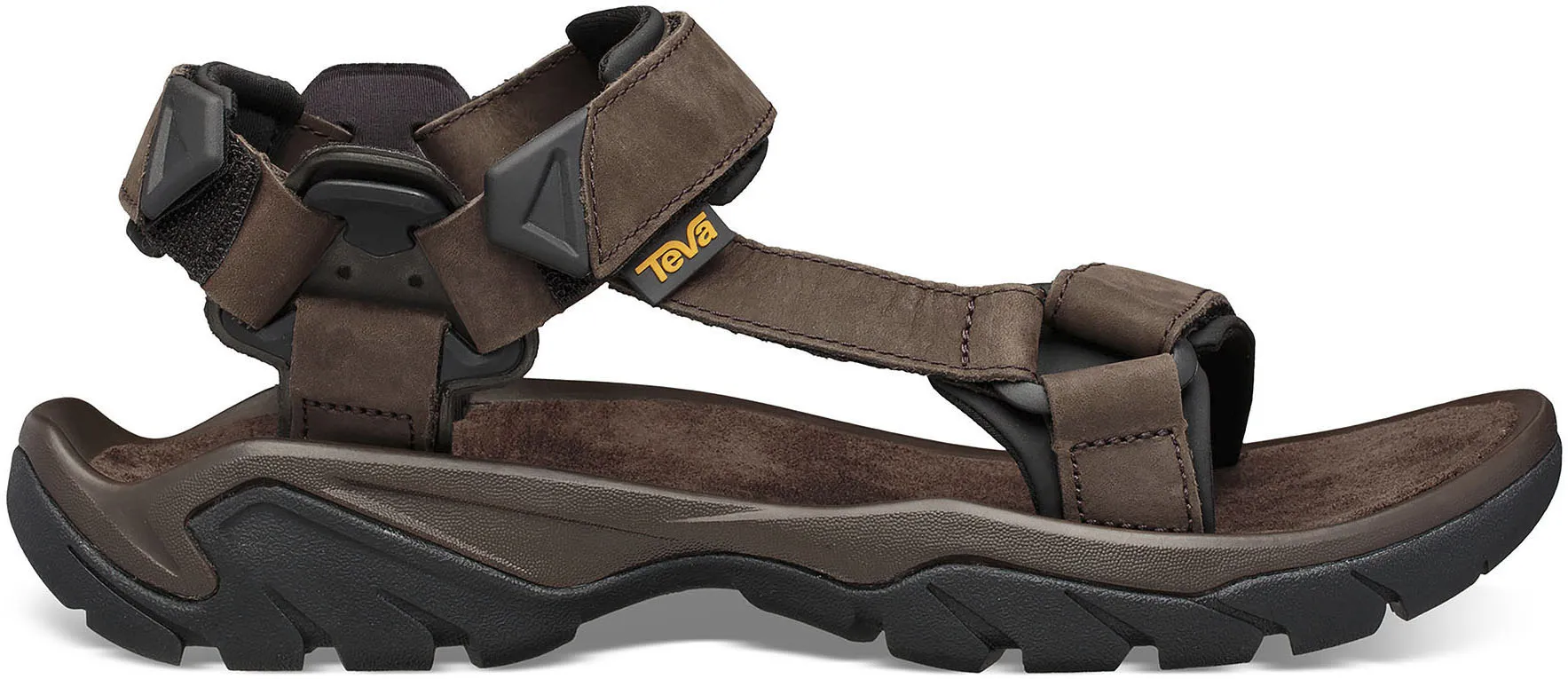 Сандалии Teva "Terra Fi 5 Universal Leather Mens", с застежкой-липучкой, коричневый — фото 2
