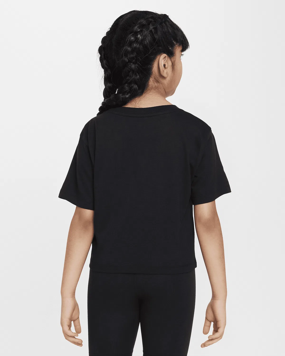 Детская футболка Nike Little Kids' Club Boxy T-Shirt, Black — фото 2