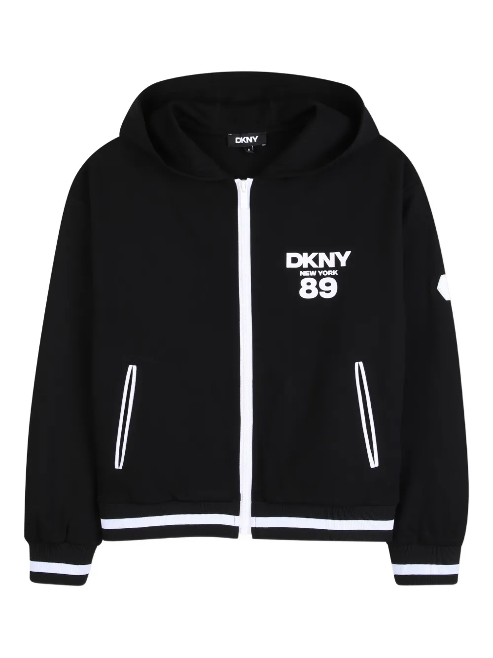 

Худи на молнии Dkny Kids, черный