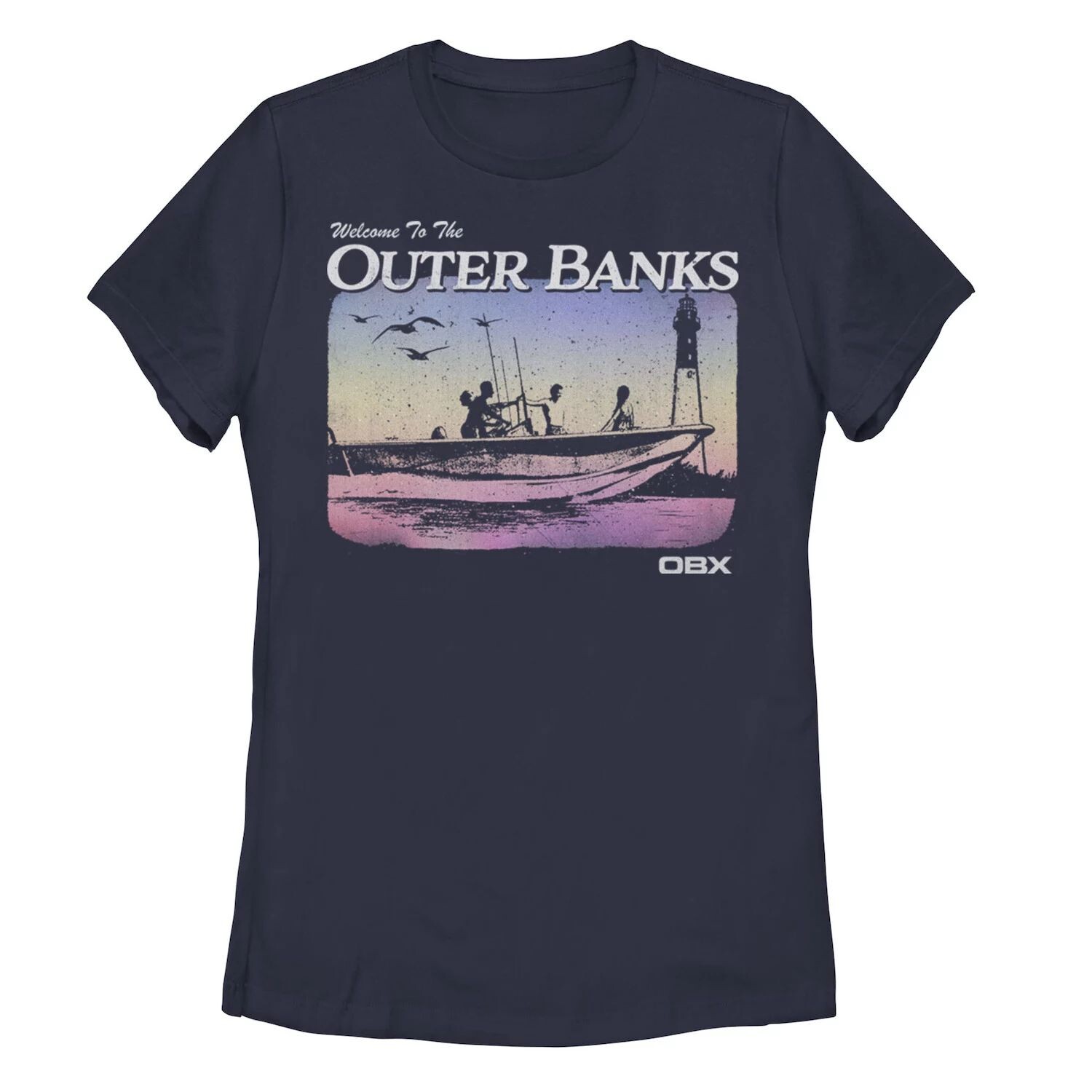 

Футболка Outer Banks с градиентом и портретом лодки для юниоров Licensed Character