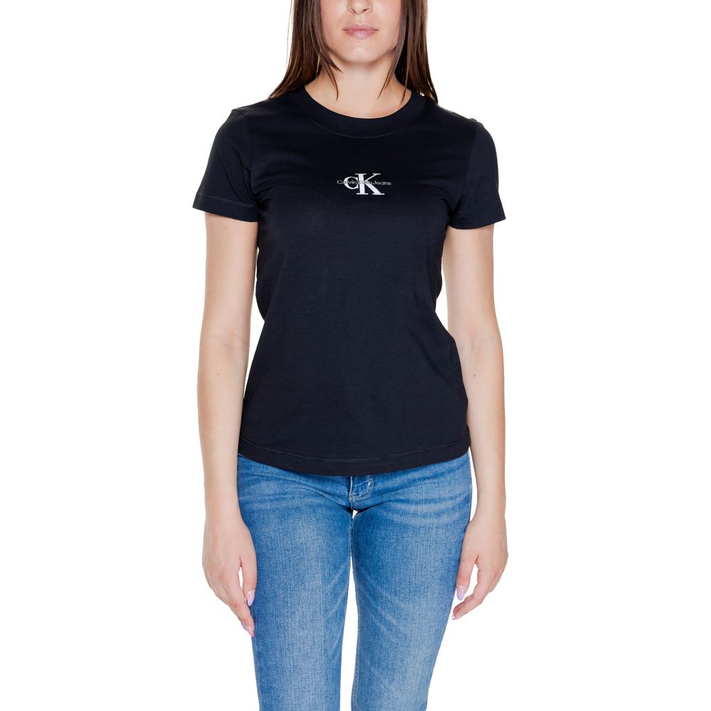 

Черные хлопковые топ и футболка Rigenerato Calvin Klein Jeans
