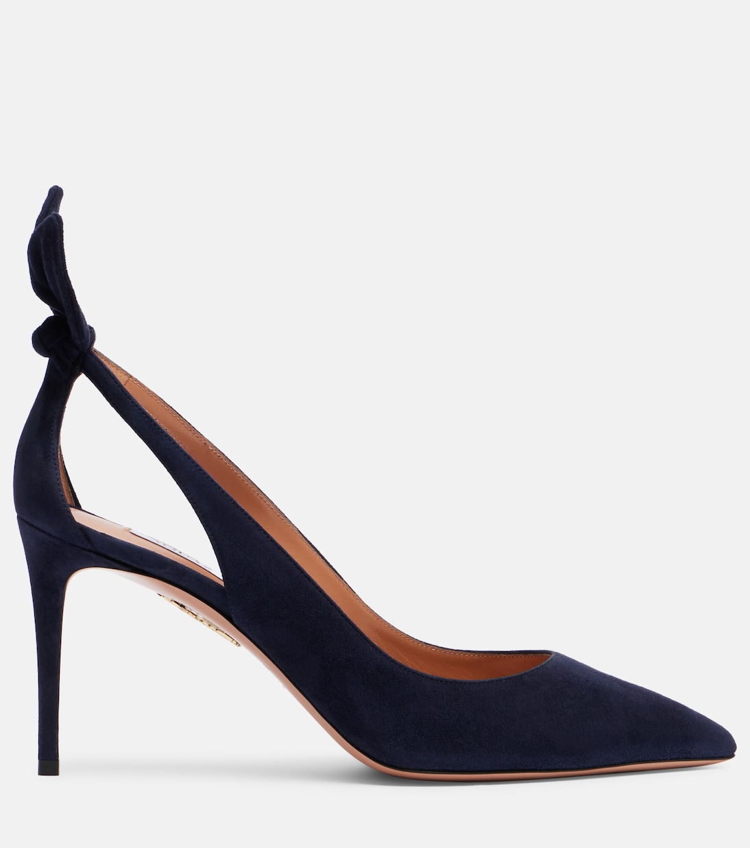 Замшевые туфли Bow Tie 85 Aquazzura, Mezzanotte — фото 4