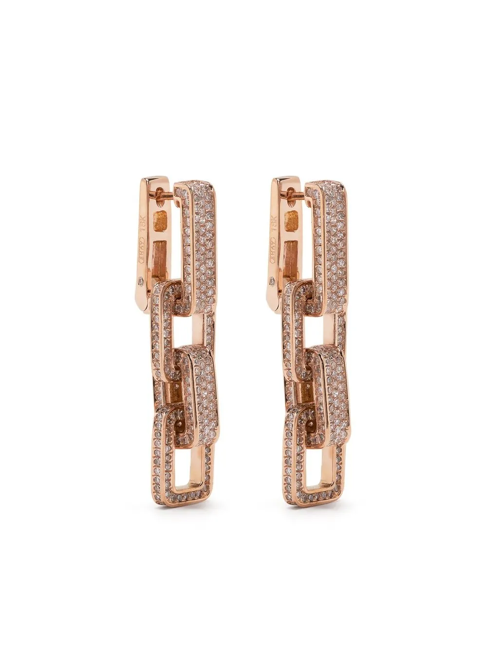 

Серьги Triple Deco из розового золота с бриллиантами SHAY, серебяный