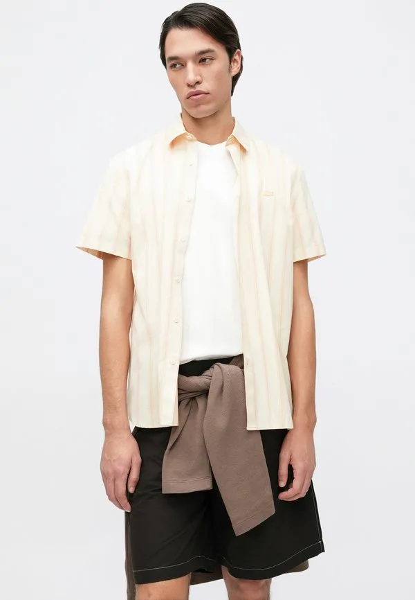 Рубашка кремового цвета Lacoste, Off-White — фото 4