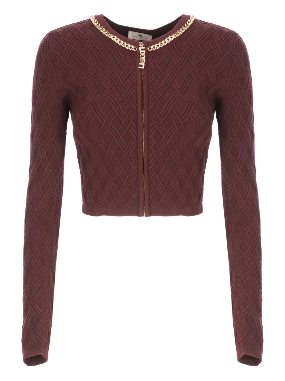 

Укороченный свитер на молнии Elisabetta Franchi, красный