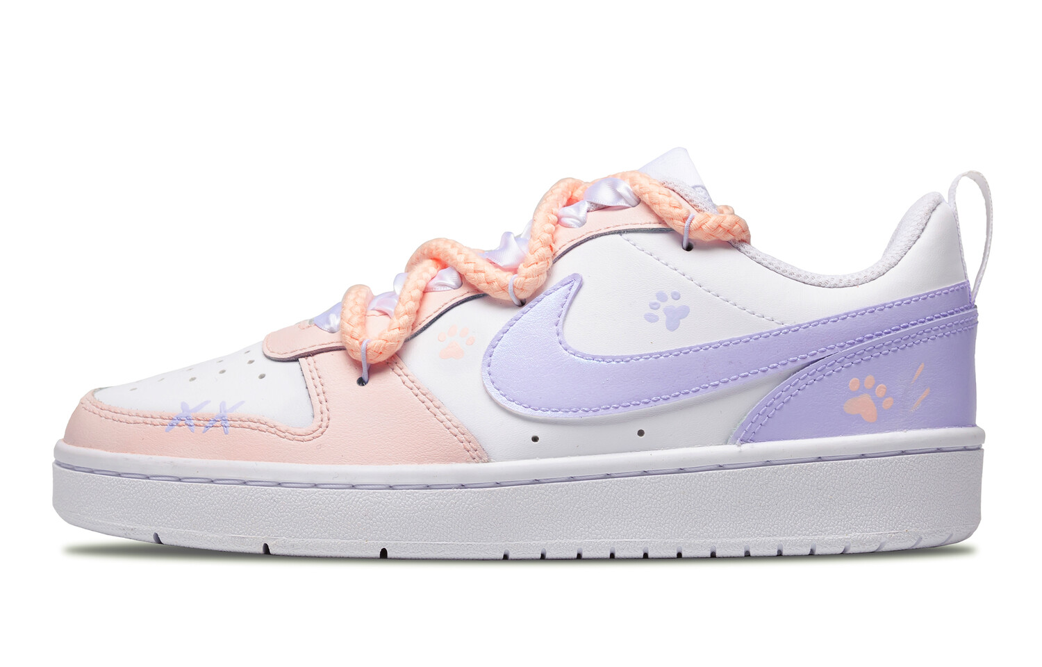 

Кроссовки Nike Court Borough Skateboarding Shoes Women's Low-top Purple/Pink, розовый
