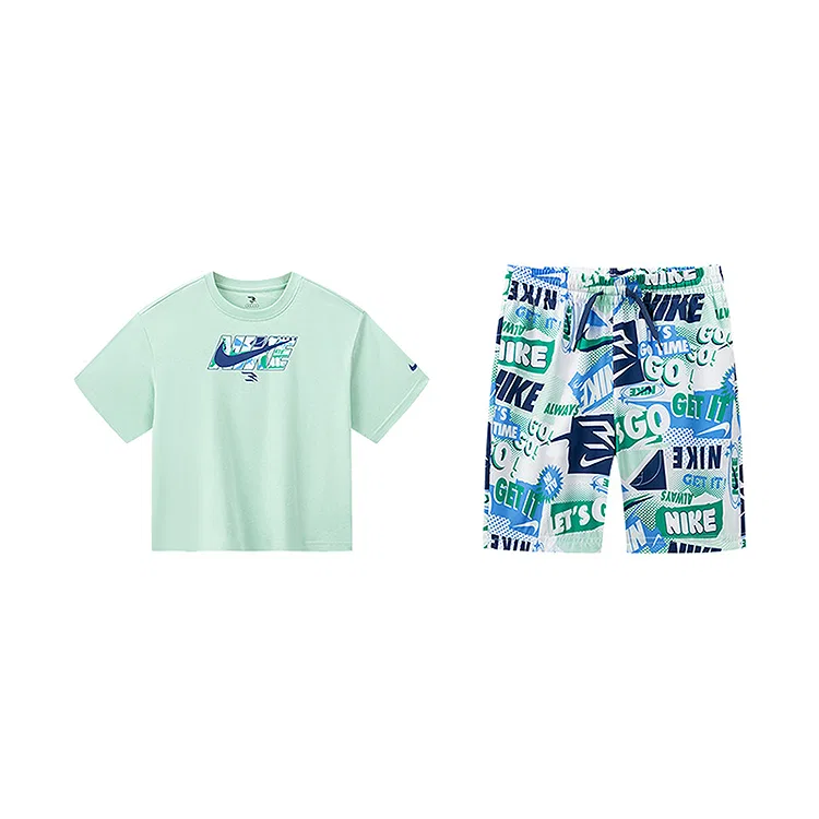 Детская спортивная одежда Casual с круглым вырезом Nike, Aloe Vera Green