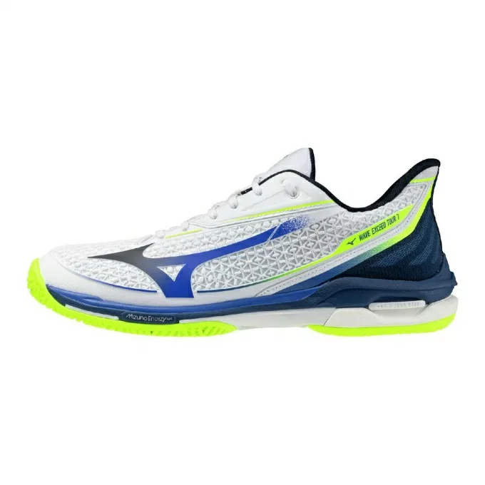 Мужские кроссовки для тенниса «Wave Exceed Tour 7 AC» от Mizuno, Wh/Bl/Ye