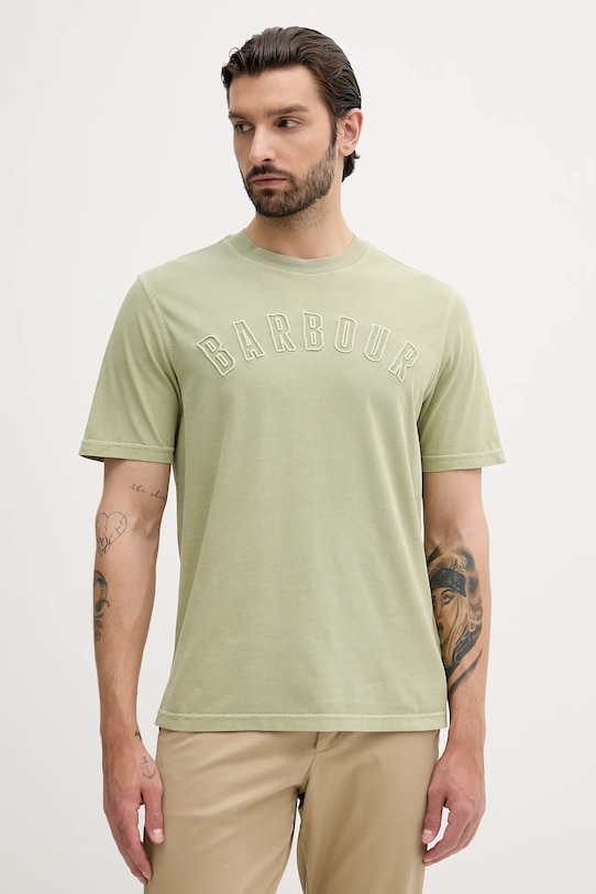 

Хлопковая футболка BANFORD Barbour, зеленый