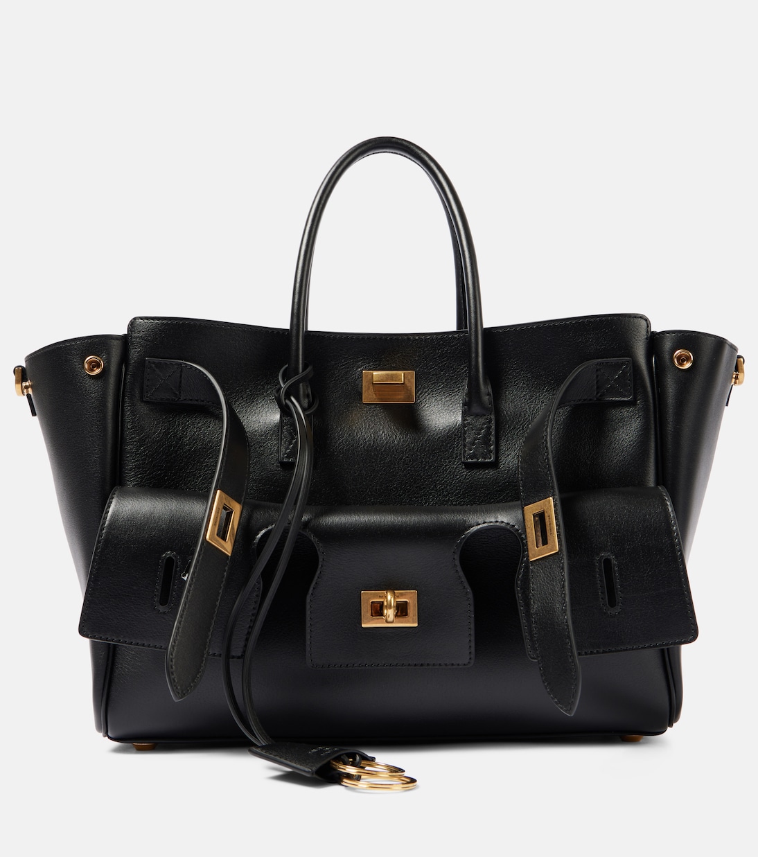 

Bel Air маленькая кожаная сумка-тоут Balenciaga, черный
