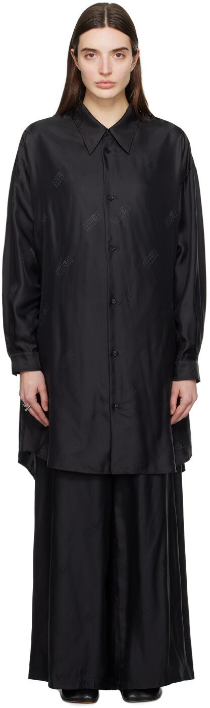 

Черное платье на пуговицах Mm6 Maison Margiela, Черный, Черное платье на пуговицах Mm6 Maison Margiela