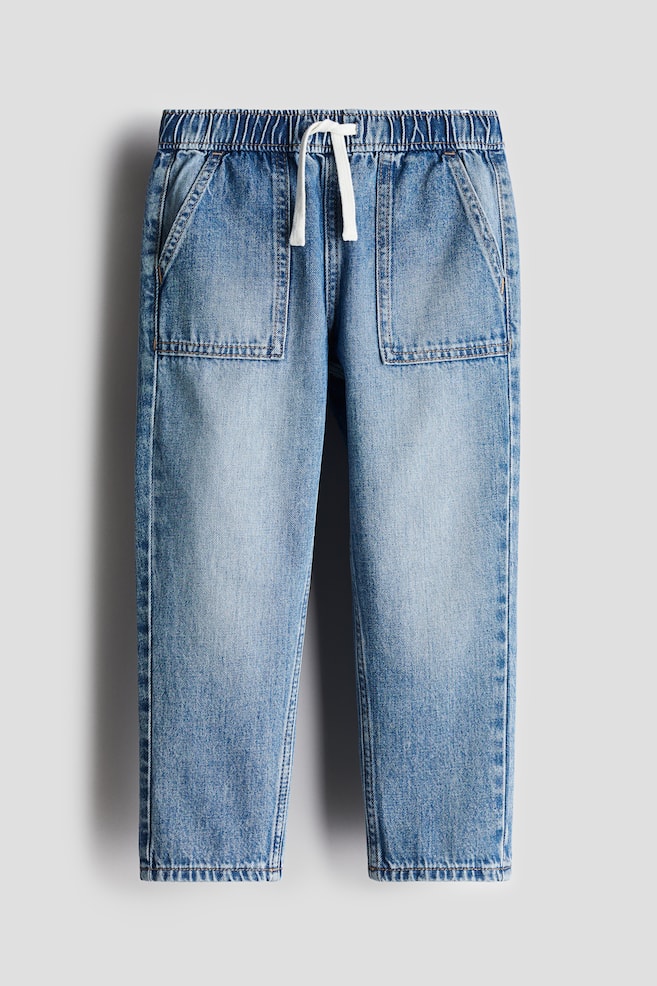 

Брюки из хлопчатобумажной джинсовой ткани H&M, синий