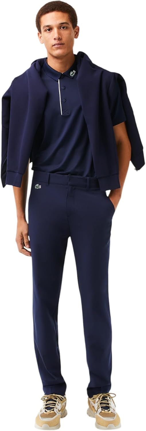 Lacoste мужские спортивные стретч-тафта гольф чинос, Navy Blue — фото 4