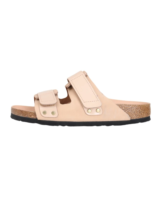Замшевые босоножки с двумя ремешками Birkenstock, бежевый