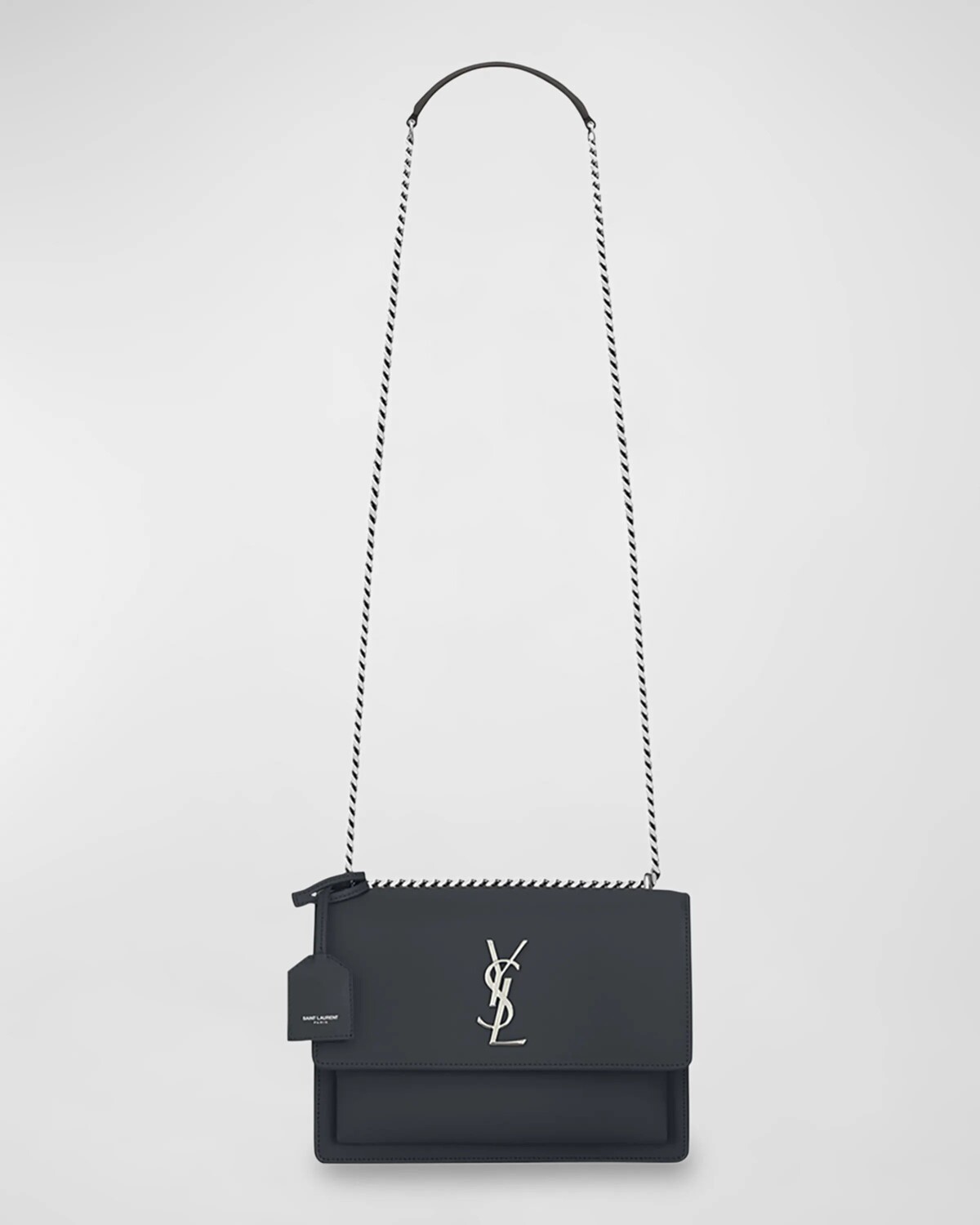 

Сумка через плечо Sunset YSL среднего размера из гладкой кожи Saint Laurent, цвет Dark Gray