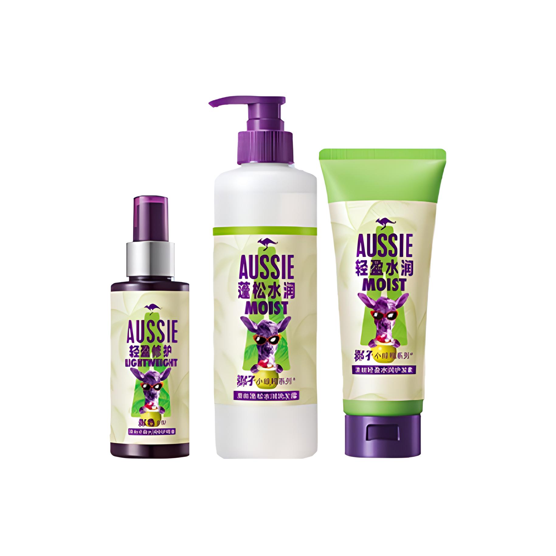 

Кокосовое масло для волос кондиционер эфирное масло набор шампунь и кондиционер увлажнение и питание 530мл+200мл+100мл AUSSIE