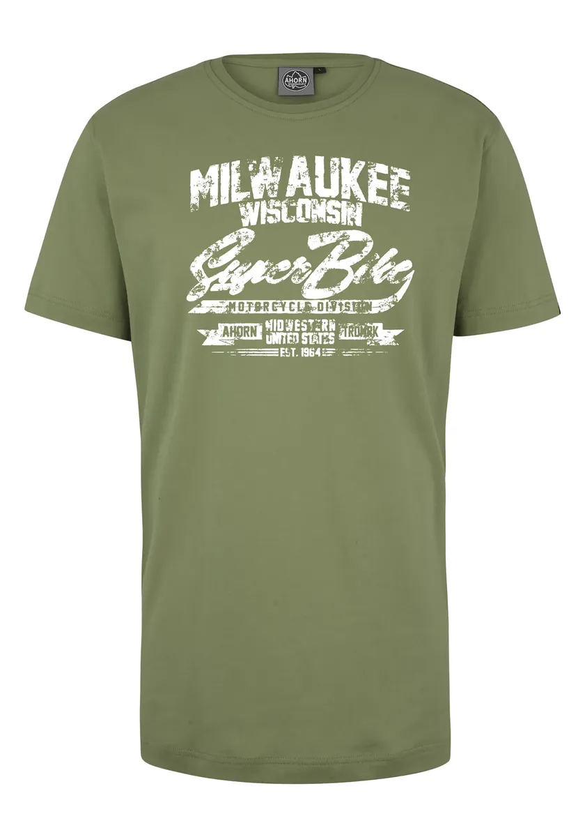 

AHORN SPORTSWEAR Футболка "MILWAUKEE" с классной надписью, зеленый