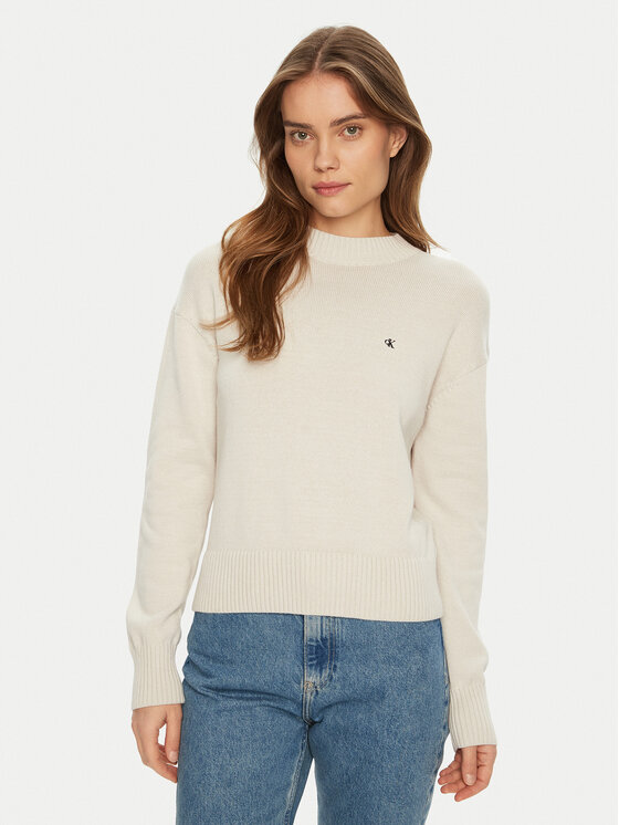 

Свитер обычного кроя Monogram J20J224802 Calvin Klein Jeans, экрю