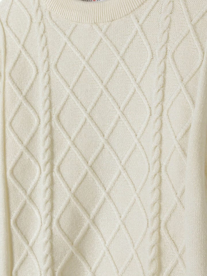 Вязаный свитер 27KNIT48 белого цвета Minoti — фото 3