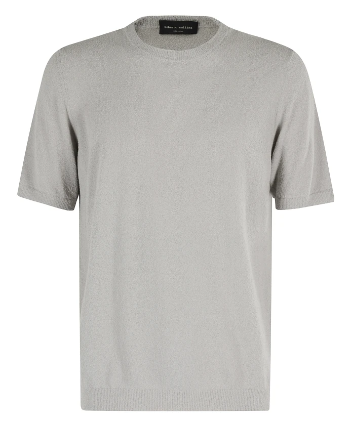 

Серая футболка с круглым вырезом Roberto Collina, серый