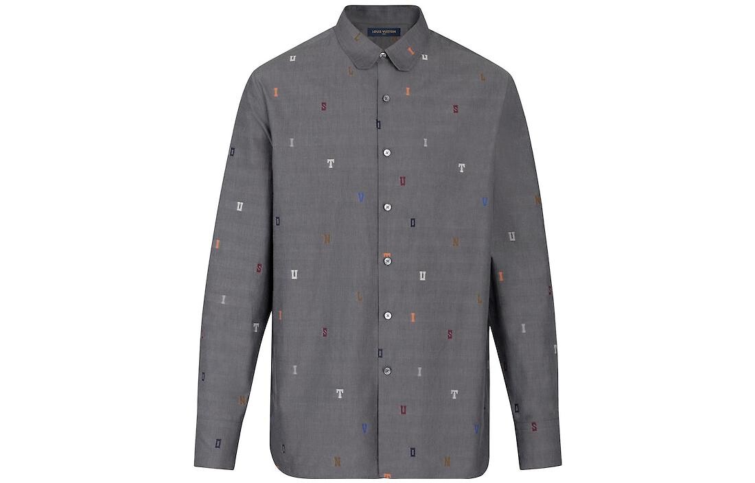

Новые квартальные продукты LV Shirt Men темно-серый Louis Vuitton, темно-серый