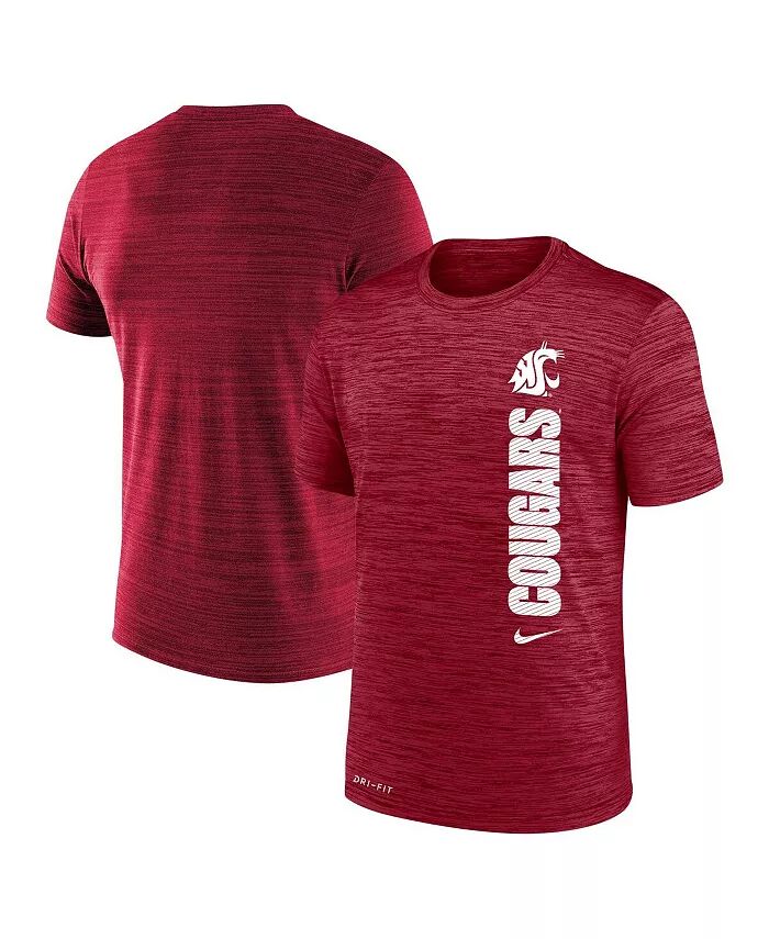 

Мужская темно-красная футболка Washington State Cougars 2024 Sideline Velocity Legend Performance Nike