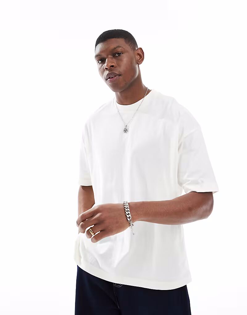 

Футболка оверсайз ASOS DESIGN Essential кремового цвета