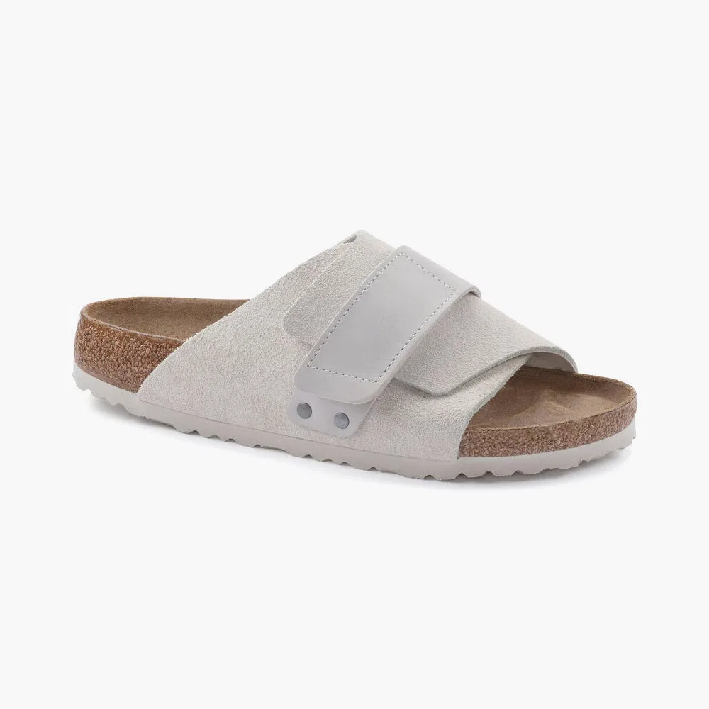 Мужские сандалии Kyoto Suede Leather Nubuck Antique White Regular от Birkenstock