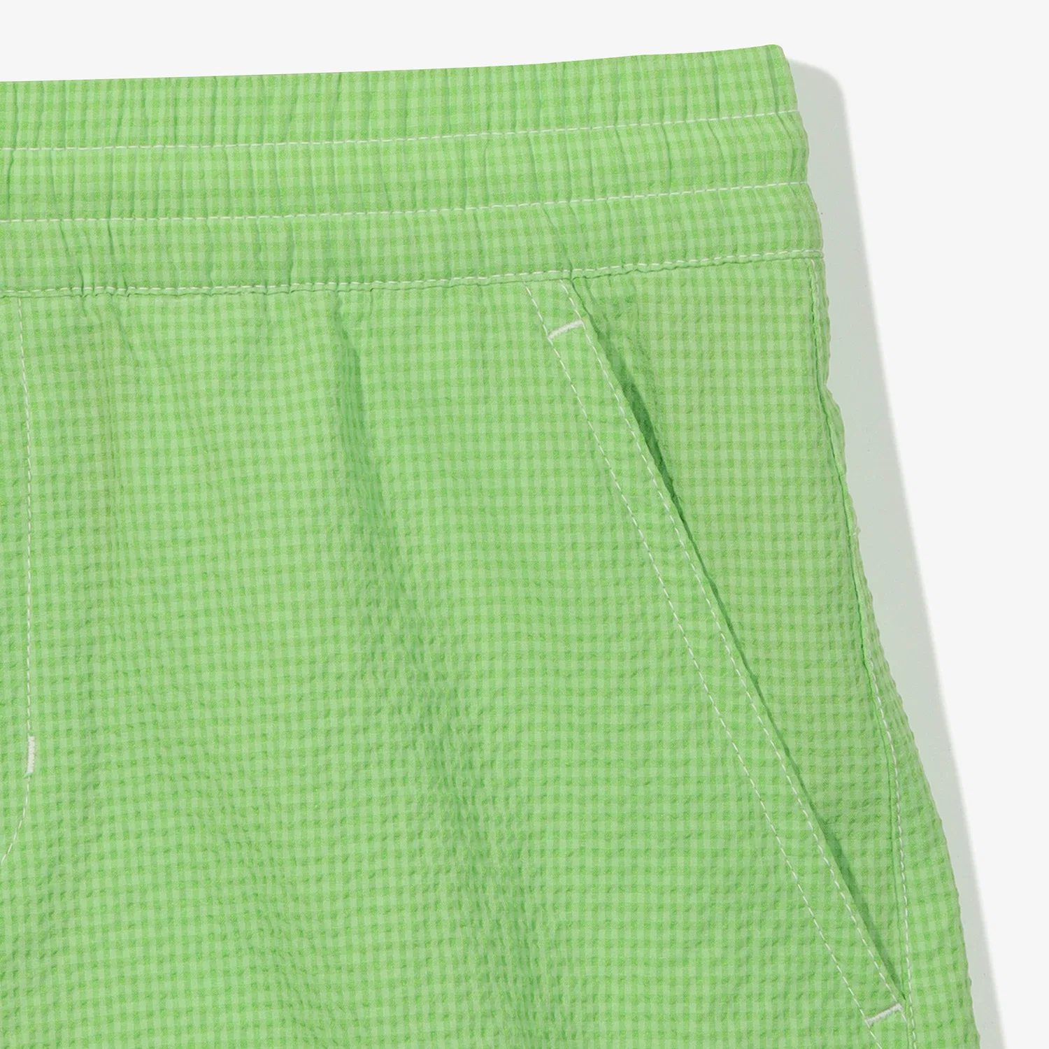 Детские шорты из сирсакера Nature, зелёные, от Fila Kids — фото 2