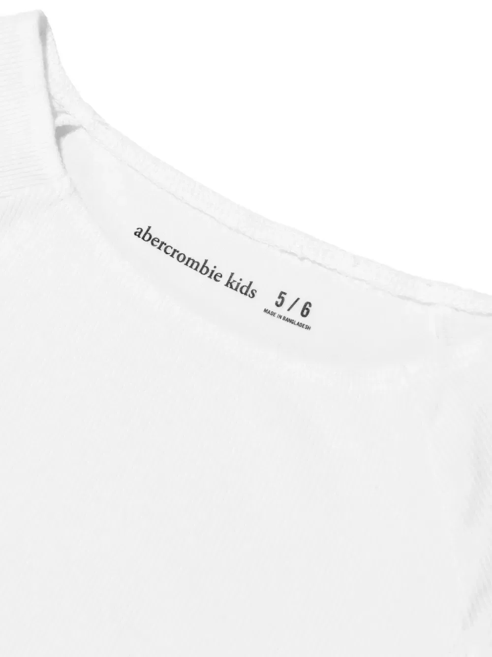 Футболка из ребристой вязки со сборками по бокам Abercrombie Fitch Kids, белый — фото 3