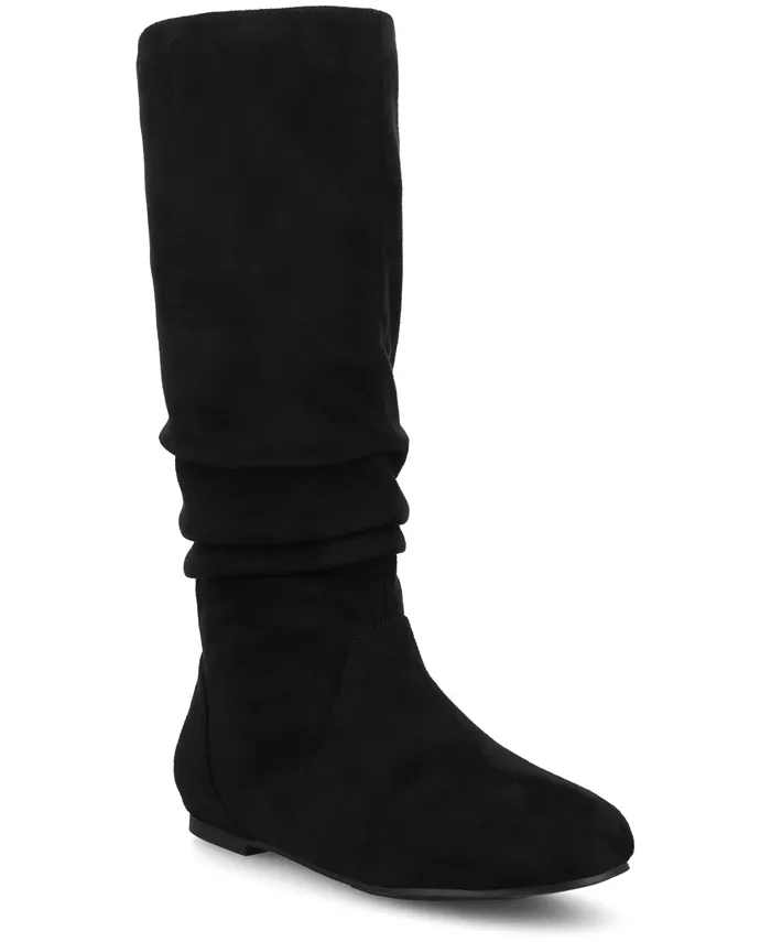Женские сапоги Jayne Wide Calf Slochy до колена Journee Collection, черный
