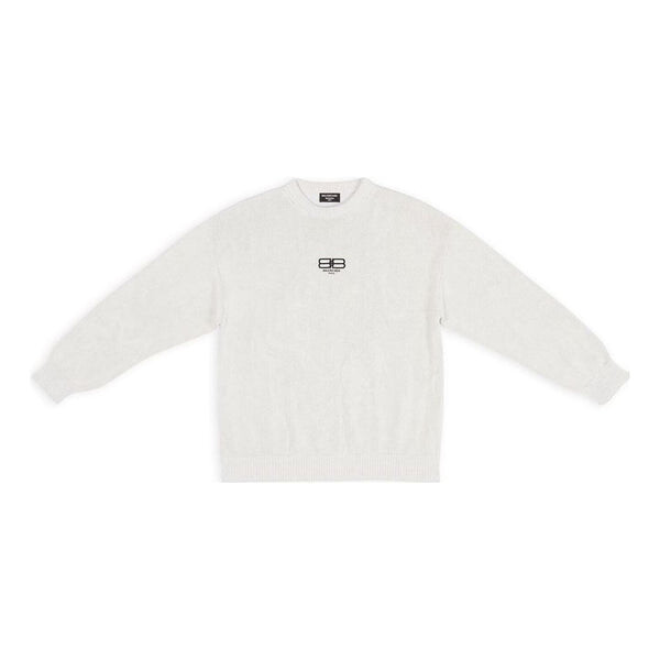 Свитер bb paris icon sweater 'white' Balenciaga, белый