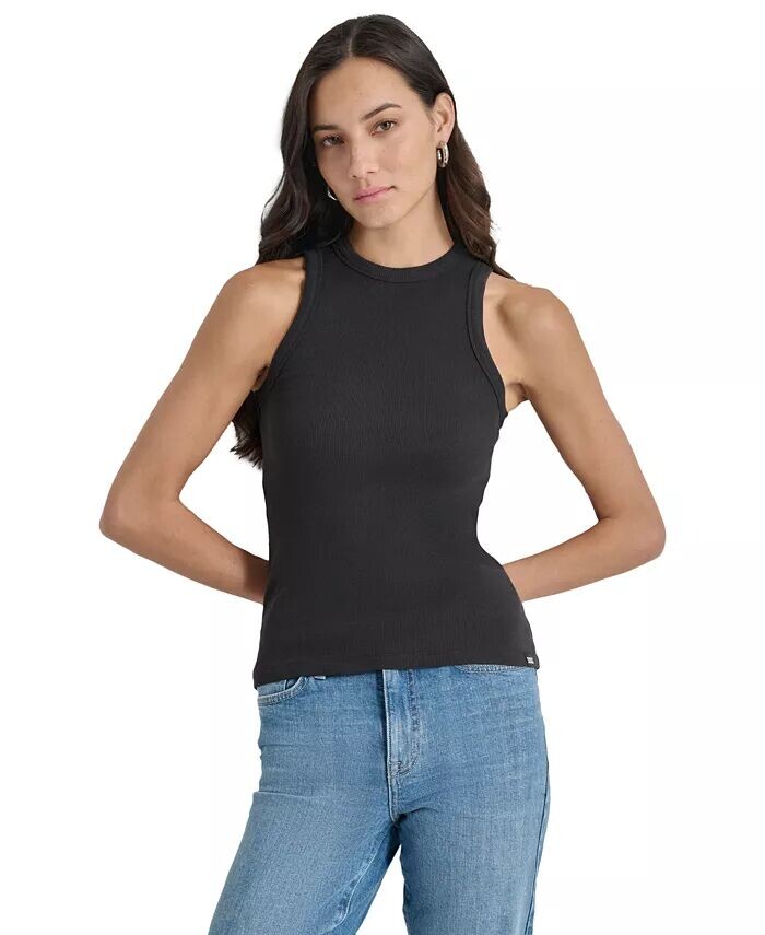 

Женская майка с вырезом и круглым вырезом DKNY Jeans, черный