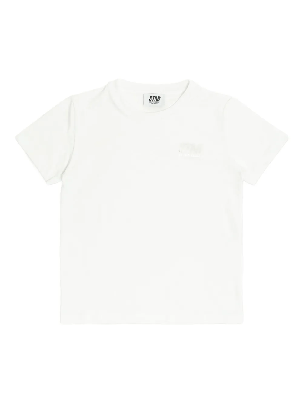 

Хлопковая футболка с логотипом Golden Goose Kids, белый