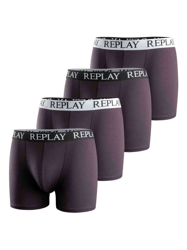 

Боксерские трусы Replay, черный/белый