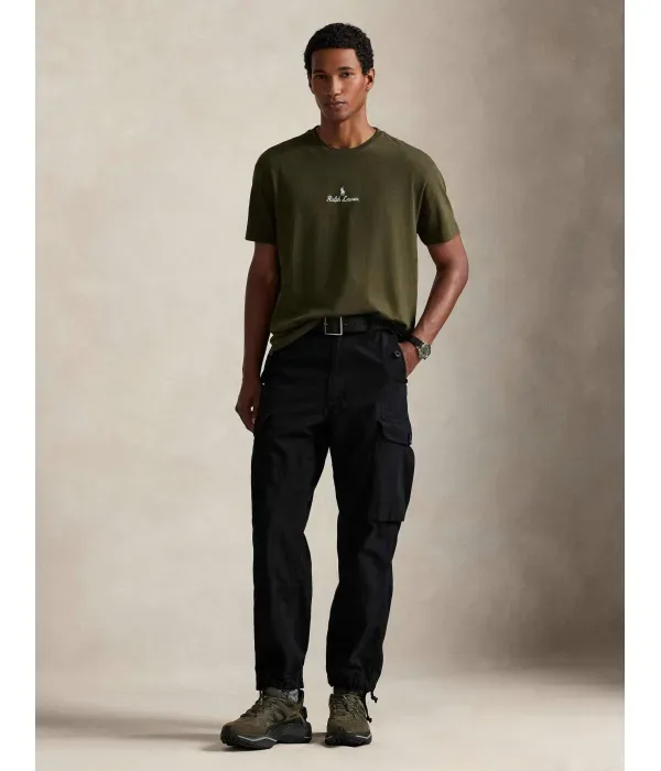 Футболка classic fit Polo Ralph Lauren, оливково-зеленый — фото 2