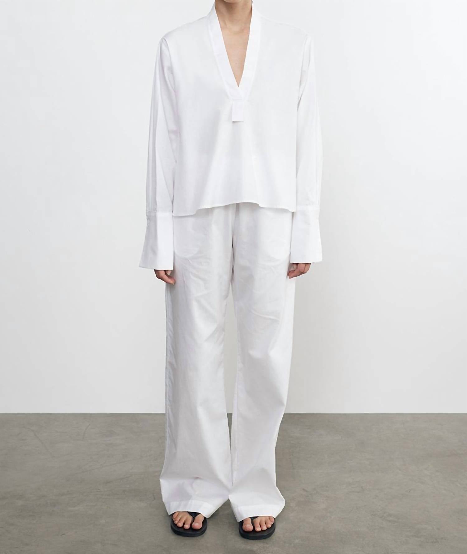 

Белая матросская рубашка из поплина Enza Costa