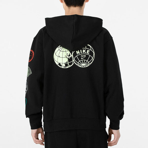 Толстовка Men's Nike CNY New Year's Edition Logo Printing Loose Sports Hooded Pullover Autumn Black, черный — фото 4
