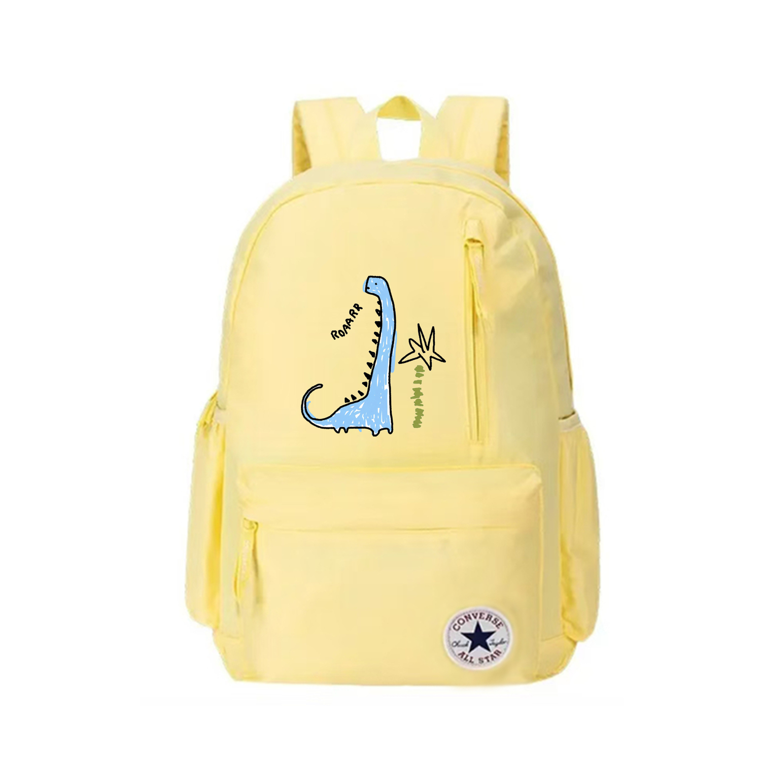 

Converse Полиэстеровый рюкзак среднего размера унисекс светло-желтый, Pale Blue Dragon