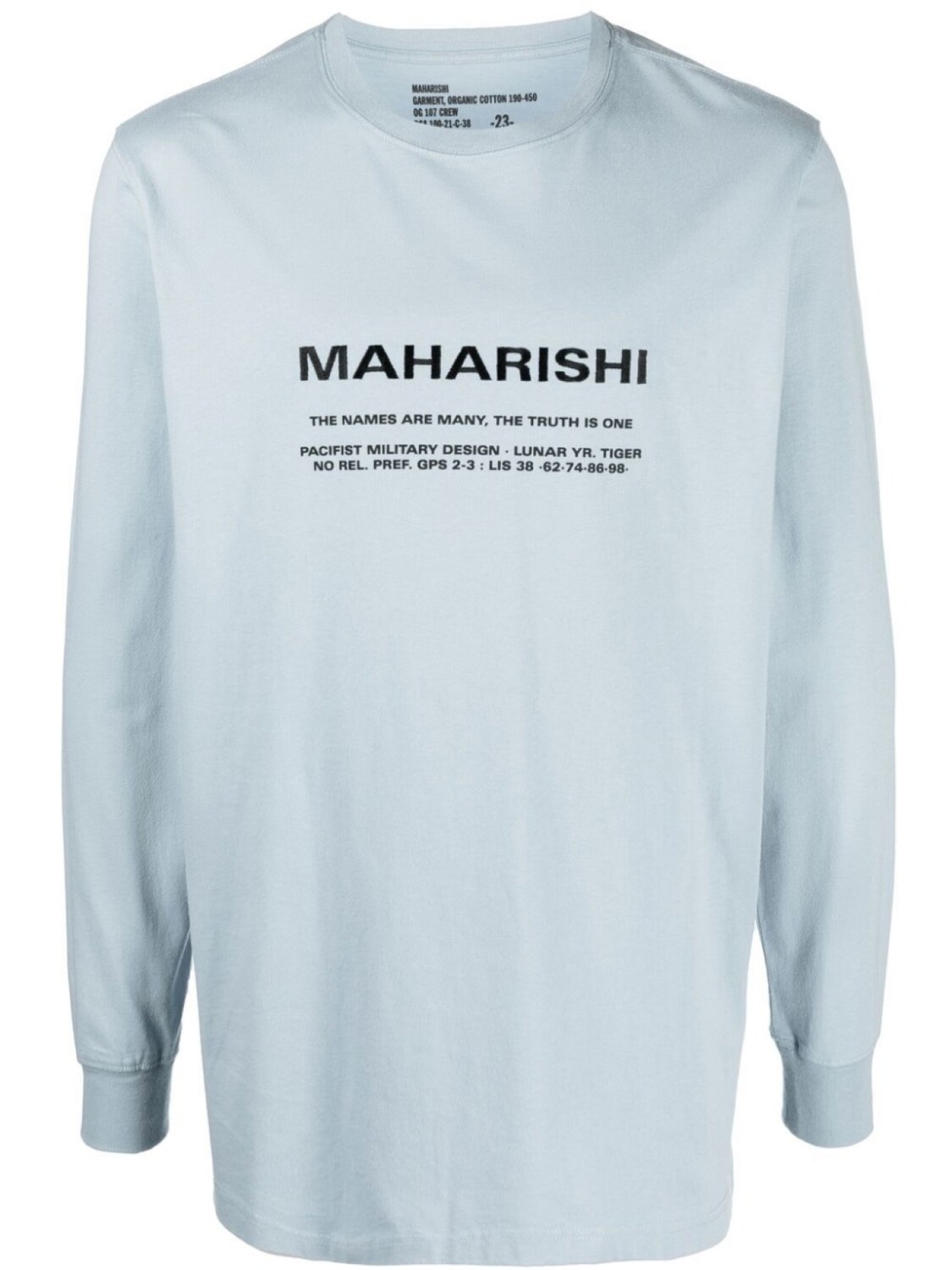 

Maharishi футболка с длинными рукавами и логотипом, синий