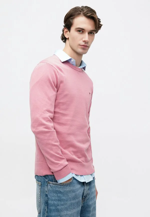 Свитер с круглым вырезом и вышивкой флага Tommy Hilfiger, Camellia Blush — фото 4