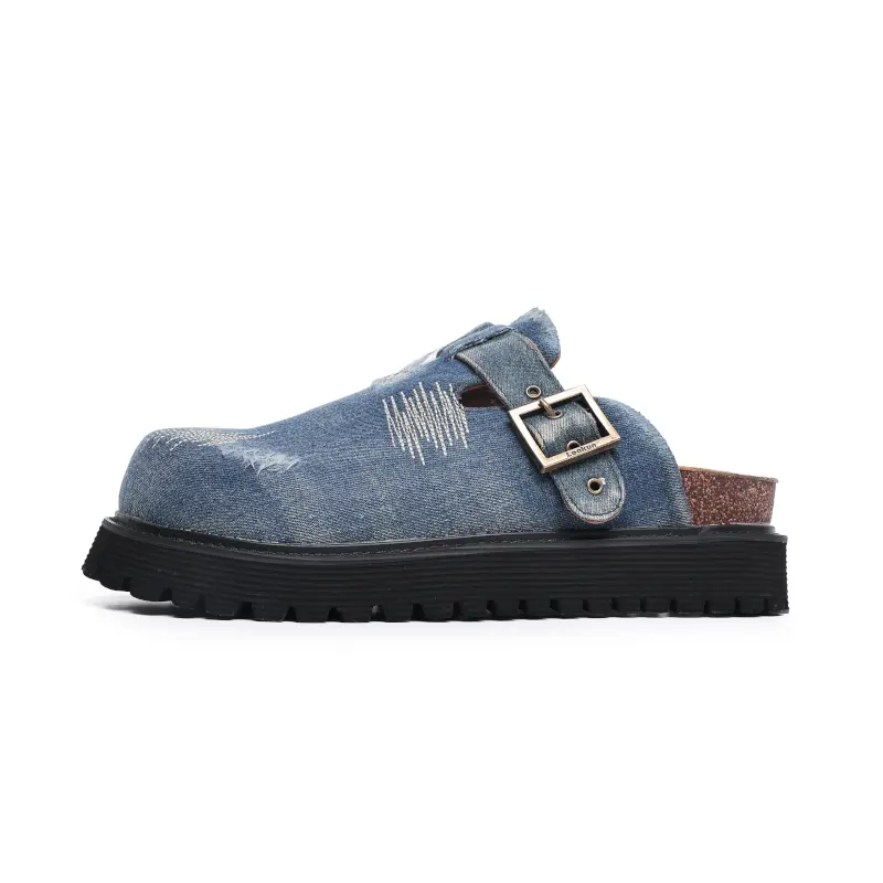 Сабо с закрытым носком унисекс Angelmix, цвет Denim Blue