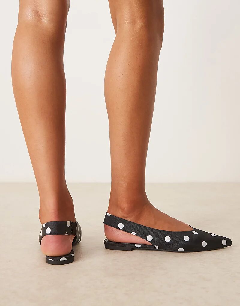 Балетки Linford с открытой пяткой в горошек от ASOS DESIGN — фото 2