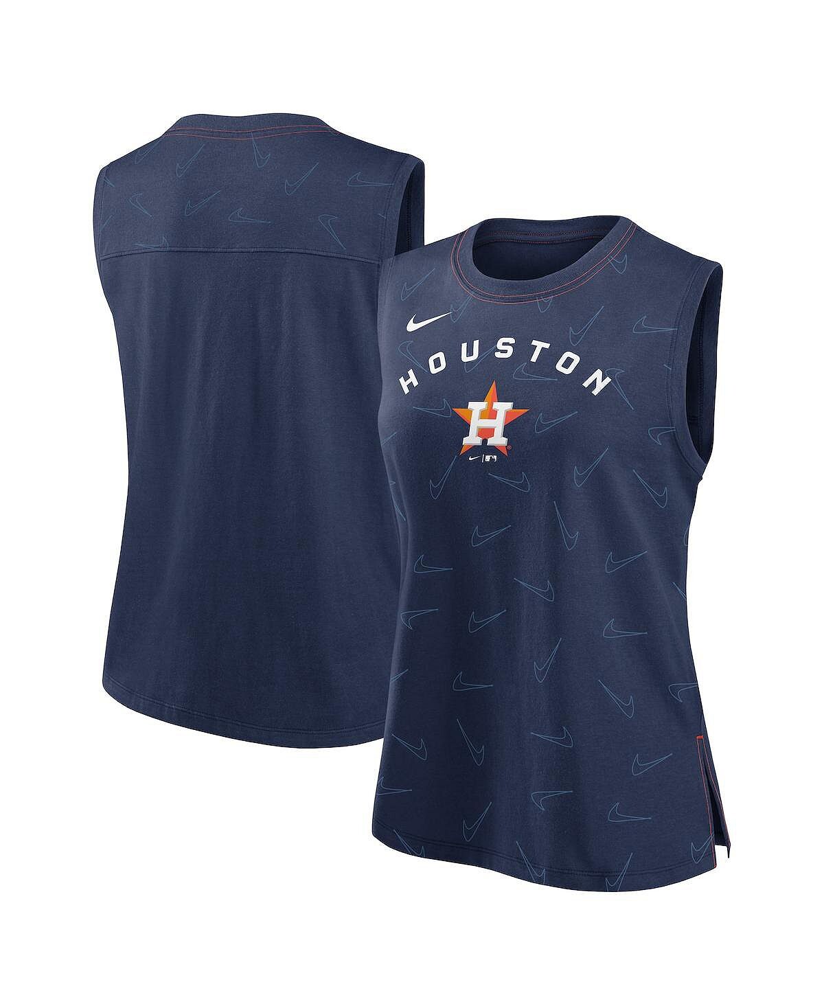 Женская темно-синяя майка Houston Astros Muscle Play Nike, темно-синий — фото 3