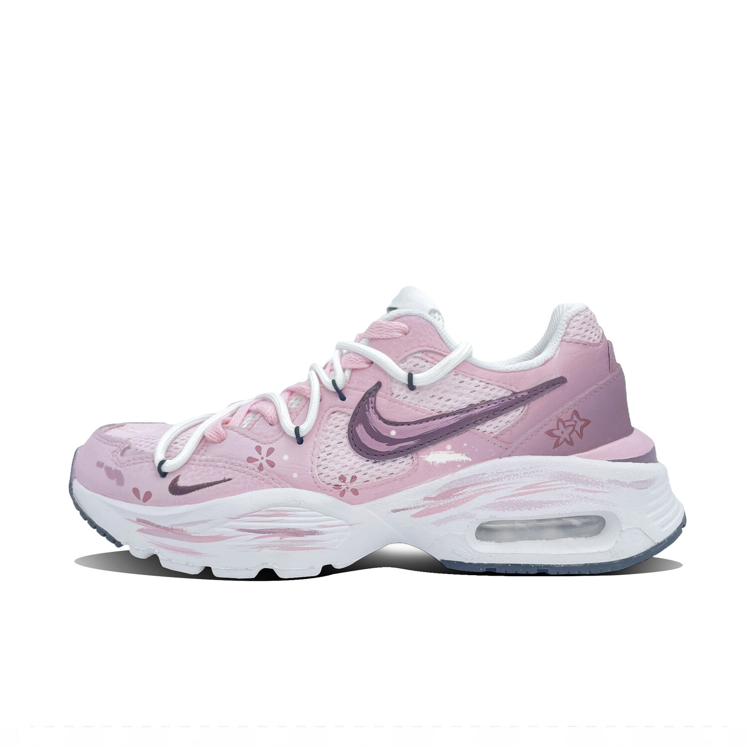 

Кроссовки Air Max Fusion женские с низким верхом, белые/розовые Nike