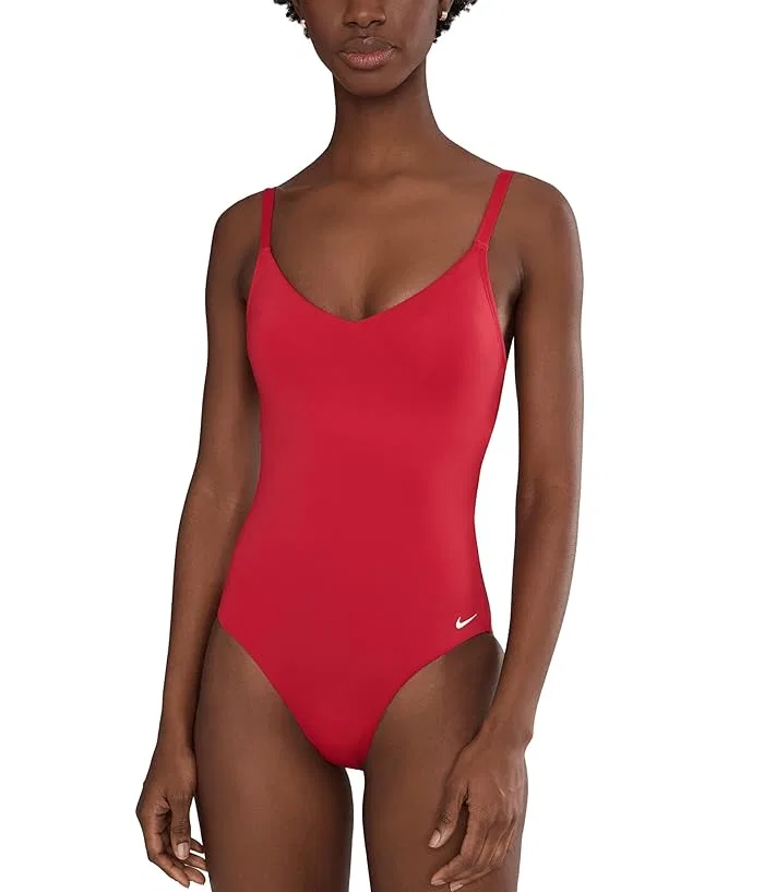 Купальник слитный Effortless Essential V-Neck Nike, Gym Red