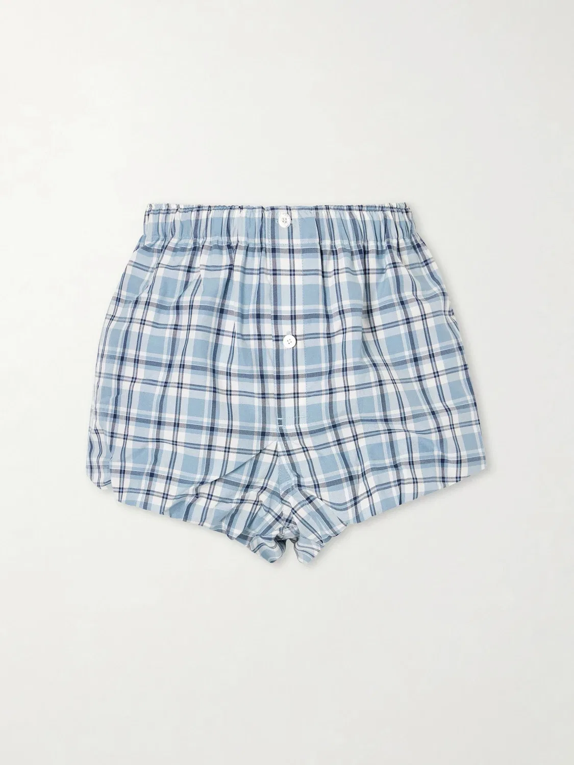 Шорты из клетчатого хлопка Pebby Acne Studios, синий