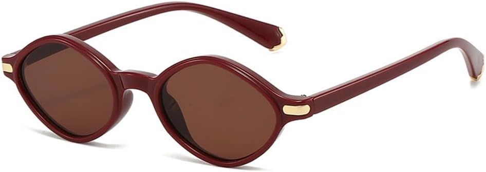 

Ретро-солнцезащитные очки «кошачий глаз» с многоугольными линзами, модные женские очки с защитой от УФ-излучения UV400, мужские солнцезащитные очки с заклепками HYYZZC, Dark Red Red Tea